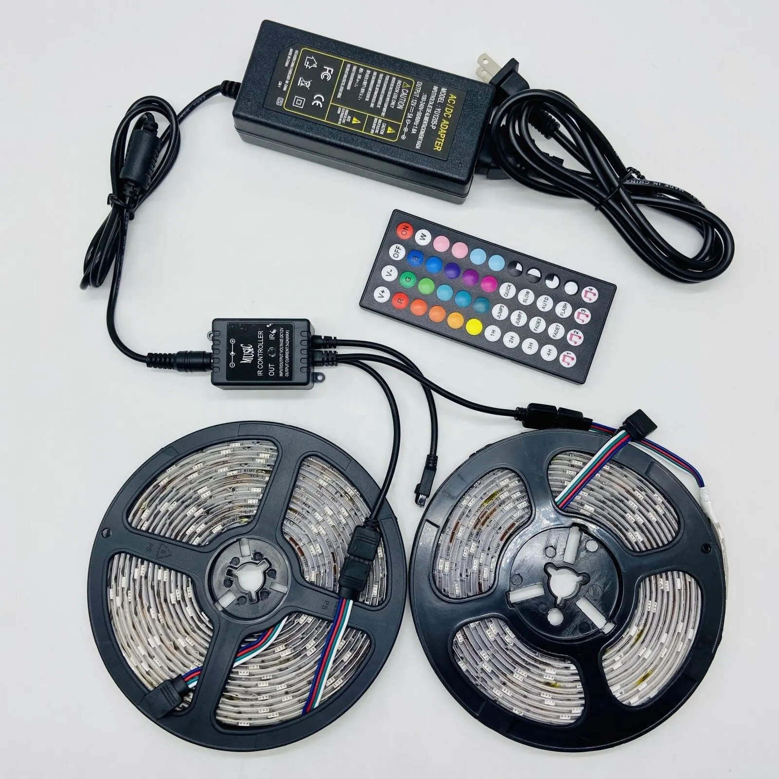 44 tuşları müzik ses sensörü denetleyici ses IR uzaktan kumanda RGB 10M 3528 5050 LED şerit ışık RGB kontrolörleri