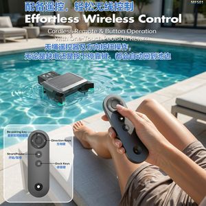 Nettoyeur de piscine solaire automatique, robot aspirateur à énergie solaire pour le nettoyage des piscines extérieures avec filtre en maille - Product Image 3