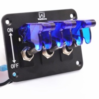 Panneau d'interrupteur à bascule 3 gangs ON OFF Truck LED Switch Race Car Marine Boat Tractor Ignition / Kill Cut Off Switch Panel