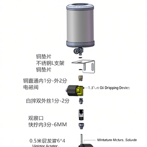 Dispositivo de goteo de aceite EasyRun de 1.3L con soporte, puerto de observación, válvula solenoide, juego completo para mini actuador de motor - Product Image 1