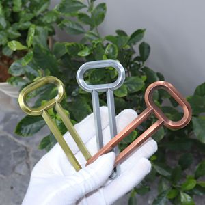 Abridor de Botellas de Aleación de Zinc, Forma Plana, Portátil, para Cerveza y Refrescos, Color Verde Antiguo, Rojo Cobre - Product Image 3