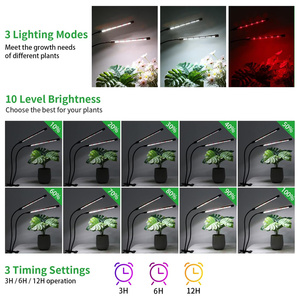 Lampe de culture multi-têtes à spectre complet, allumage/extinction automatique, installation facile, lampe LED à économie d'énergie pour plantes succulentes - Product Image 5