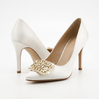 Clips à chaussures en alliage de zinc avec logo personnalisé, strass, cristaux, décorations amovibles pour mariage, boucles de chaussures anti-oxydation