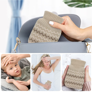 Vente en gros <span class=keywords><strong>mini</strong></span> sac à eau chaude amovible en silicone <span class=keywords><strong>bouillotte</strong></span> écologique avec housse en peluche sac chauffe-mains - Product Image 4