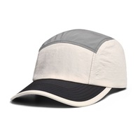 Casquette de camping vintage à séchage rapide, color block, style baseball, 5 panneaux, pour le travail, l'escalade en extérieur, protection solaire et imperméable