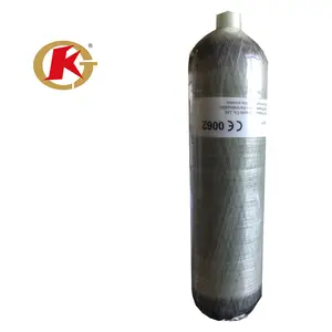KJ-cilindro de fibra de carbono, tanque de aire, CE 300bar, 2L, 3L, 6,8l, 9L, 12L, 20L, venta directa de fábrica