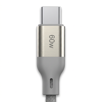 Câble de charge USB tressé en alliage d'aluminium Type-C vers Type-C 65W pour smartphone, tablette, ordinateur portable, voiture, voyage