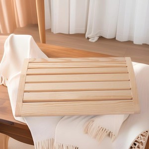 Respaldo de sauna de madera maciza con forma de onda, almohada de madera para sala de sudoración, diseño minimalista - Product Image 1