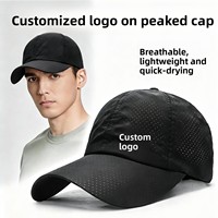 Casquette de baseball unisexe en nylon respirante, imperméable, séchage rapide, protection solaire, couleur unie, chapeau de pêche d'extérieur 6 panneaux, été, doré