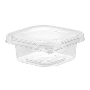 Contenedor de plástico para alimentos de 8 OZ fabricado en Taiwán, paquete de seguridad de bañera cuadrada de dos piezas, embalaje a prueba de manipulaciones reciclable para uso en ensaladas - Product Image 1