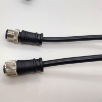 Connecteur M12 étanche IP67, câble mâle-femelle à 6 broches avec code A, fil 22AWG, 0,5m, 1m, 3m, 5m, pour machine d'automatisation
