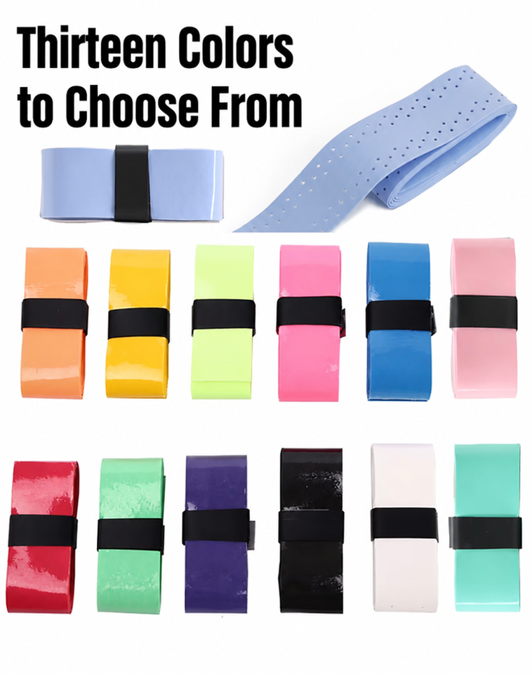 PU Perforated Badminton Racket Overgrip Elastic Smooth Anti Slip Sweat ...