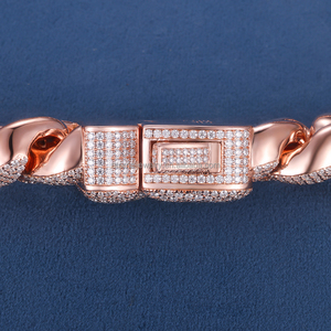 Custom 22mm S925 <strong>Silver</strong> 10k 14k 18k <strong>Solid</strong> Gold Iced Out Moissanite Lab Diamond Miami Cuban Link Chain Necklace <strong>Bracelet</strong> - Product Image 4