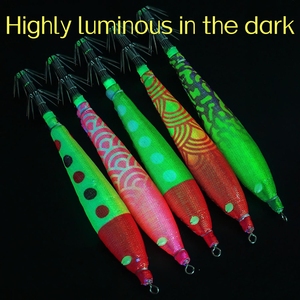 Nuevo 5 uds 4,0 #105mm 5,3G rollo de tela de calamar luminoso completo plástico <span class=keywords><strong>EGI</strong></span> Jig señuelo cebo cohete calamar especialización para especies de lubina - Product Image 4