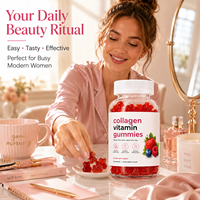 Gummies de collagène sain avec biotine, glutathion et peptides marins pour la beauté des cheveux, de la peau et des ongles
