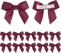 Noeuds en ruban de satin pré-noués autocollants pour la décoration de mariage, de baby shower, d'anniversaire