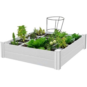 Fentech 4x4 Blanc <span class=keywords><strong>pas</strong></span> <span class=keywords><strong>cher</strong></span> en gros en plastique vinyle pvc lit de jardin <span class=keywords><strong>surélevé</strong></span> pour légumes - Product Image 1