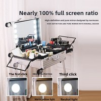2025 nouveau 24 pouces en aluminium en alliage de magnésium Trolley Case lumière Bluetooth étanche étui cosmétique pour coiffure maquilleur