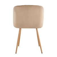 Chaises de salle à manger en tissu velours avec pieds en métal, meubles de restaurant à domicile, chaises de loisirs