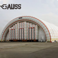 Tente hangar mobile gonflable de grande taille pour extérieur, chantier de construction, entrepôt d'avions, abri de voiture, tente arquée anti-poussière