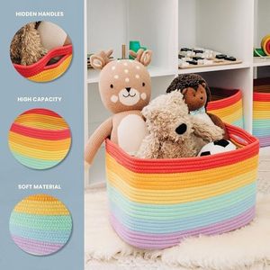 Nouveau sac en corde de coton à la mode-Panier de rangement multifonctionnel pour maman et organisateur de couches, sac fourre-tout parfait pour les essentiels pour bébé - Product Image 3