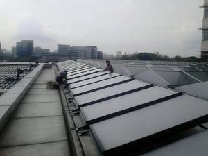 แผ่นแบนสะสมพลังงานแสงอาทิตย์ที่มีประสิทธิภาพสูงระบบเครื่องทำน้ำอุ่นพลังงานแสงอาทิตย์แผ่นเต็มทองแดงสีดำเคลือบสี - Product Image 6