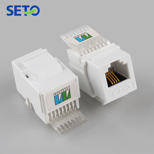 Telefono personalizzato Keystone Jack <span class=keywords><strong>Rj11</strong></span> Cat3 UTP strumento bianco interno in lega di zinco Cat3 Keystone Jack - Product Image 6