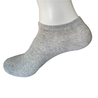 Chaussettes courtes décontractées d'été blanches respirantes personnalisées de haute qualité pour hommes, en polyester/coton tricoté épais, pour l'exportation