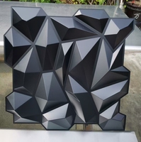 Panel de Pared 3D de PVC con Diseño de Diamante Negro para Decoración Interior ZJ, 50*50 cm, y Panel de Techo