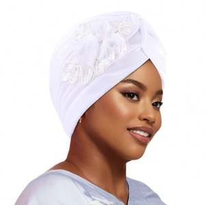Prix d'usine Turban multifonctionnel extérieur avec accessoires de bijoux, foulards extensibles noués en polyester pour femmes - Product Image 5
