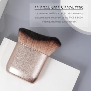 <span class=keywords><strong>Pinceau</strong></span> <span class=keywords><strong>Kabuki</strong></span> Autobronzant GOERTI pour le Visage, le Corps et les Jambes - Applicateur de Fond de Teint à Couverture Totale avec Lotion Bronzante et Mousse Autobronzante - Product Image 3