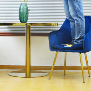 Bàn và ghế đặt Vanity Ghế Bàn cà phê nội thất văn phòng bọc chần nhung ghế ăn và bàn - Product Image 6