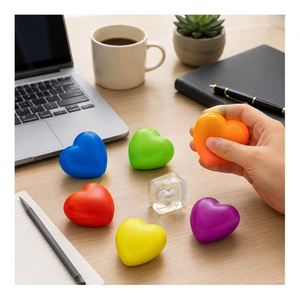 Custom Logo <b>Light</b> up <b>Cube</b> Toy Heart Squeeze Ball Soft TPR Squishy Stress Relief Novelty Gift Importer Supply Trade - Product Image 5