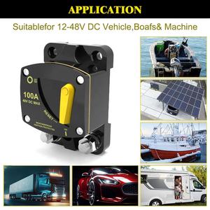 12V 48V Hochspannungs-2-Pol-Stahl-Automobil-Schutzschalter mit Manueller Rückstellung 50A 60A 100A 150A 200A 120A DIN-Schienen-Montage 18kA Leistungsschalter - Product Image 5