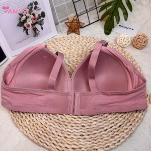 Yiwu Amysi 32 #, sujetadores de verano de venta rápida para mujer, correas ajustables sin alambre, transpirable, patrón sólido, logotipo de <span class=keywords><strong>Copa</strong></span>, tallas grandes y finas - Product Image 6
