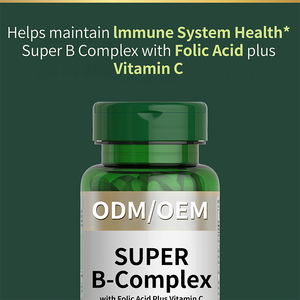 ויטמין b מורכב תוספי תזונה עם חומצה פולית פרטית תווית לוח ויטמין B קומפלקס - Product Image 2