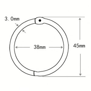 YIWANG or rose 1.5 pouces métal feuilles mobiles livre liant charnière boucle anneaux 38mm - Product Image 3