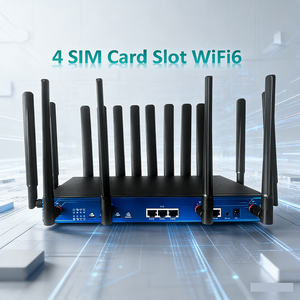 เราเตอร์มัลติซิม 4 ซิม 5G Wifi6 กิกะบิต ดูอัลแบนด์ 2.4G&5.8G 3000mbps สำหรับบ้าน สำนักงาน ในอาคาร องค์กร Lte VPN ไฟร์วอลล์ QoS WPA2 WPA3 - Product Image 1
