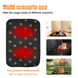 Coussin chauffant électrique pour animaux de compagnie 3 températures imperméable à l'eau automatique tapis de protection contre la surchauffe intérieur extérieur orthopédique chaud chat/chien - Product Image 5