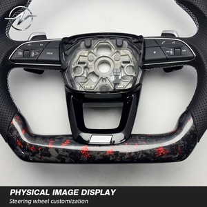 Volante Deportivo Personalizado de Cuero Perforado y Fibra de Carbono para <span class=keywords><strong>Audi</strong></span> A3/A4/A5/A6/Q5/Q7/S3/RS3/RS7/R8/TT - Ajuste Universal - Product Image 4