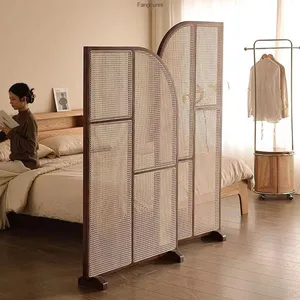 <span class=keywords><strong>Paravent</strong></span> moderne japonais <span class=keywords><strong>en</strong></span> bois massif et <span class=keywords><strong>rotin</strong></span> pour petits appartements – Durable, fait main, cadeau d'anniversaire – Multifonctionnel - Product Image 3