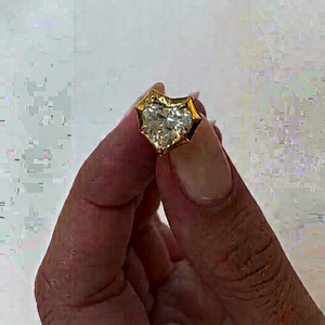 2CT Heart Lab Grown Diamond <b>Stud</b> Earrings, 14K Yellow Gold - Product Image 1