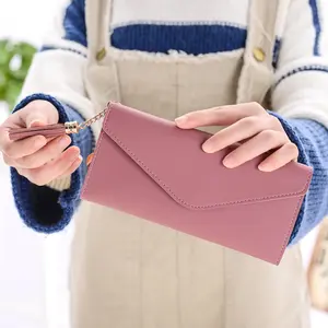 Vrouwen Lange Portemonnee Portemonnee Kwastje Mode Portemonnee Kaarthouder Dames Clutch Portemonnee Hoge Kwaliteit Vrouwen Minimalistische Portemonnee Lederen