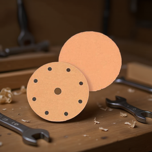 Disco de Lijado con Velcro Ttake, Grano 80, 6+1 Agujeros, Abrasivo de Corindón para Pulir Madera y Metal - Product Image 3