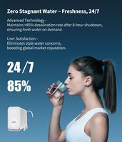 Purificateur d'eau à charbon actif RO système d'osmose inverse Machine sans réservoir à grand débit compacte tout en un cartouche alcaline