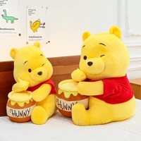 Boneka Teddy Bear Winnie Ukuran Besar 32/45/60/75/90cm, Hadiah Ulang Tahun/Valentine untuk Pacar, Bahan Polyester, Dapat Dicuci, Mengurangi Stres