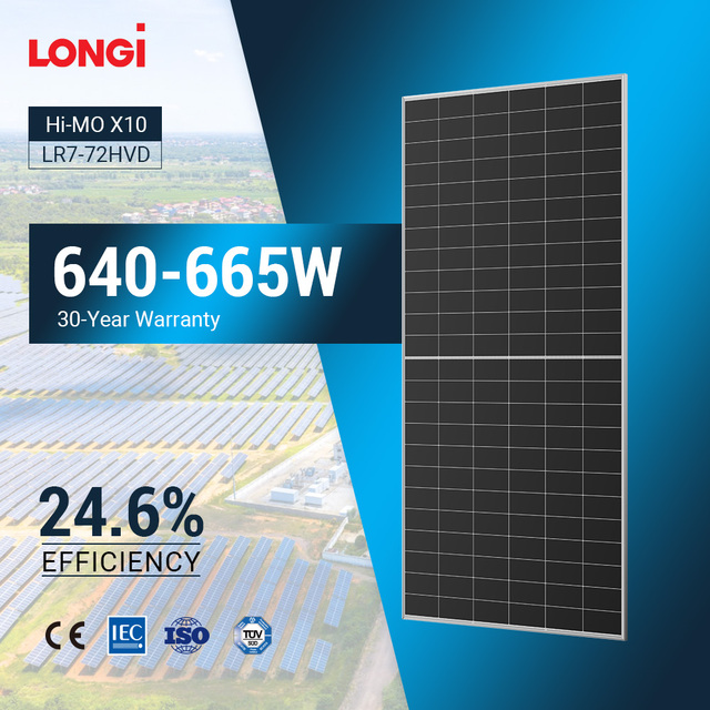 Longi Bifacial Solar Panel Module 670w 655w 660w 600w Double Glass Photovoltaic Panel