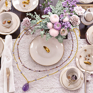 Conjunto de collar de cuentas Chic bohemio Hermosa joyería de moda para bodas y ocasiones especiales - Product Image 3