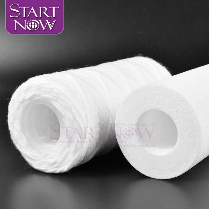 필터 카트리지 정수기 5 / 10 인치 5 미크론 침전물 PP 면 또는 와이어 상처 물 냉각기 물 필터 시스템