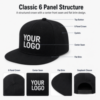Gorras Ajustables al por Mayor, Nuevas, con Cierre a Presión, Deportivas, de Béisbol, Personalizadas, de 6 Paneles, para Adultos, Clásicas, con Visera Plana y Logotipo
